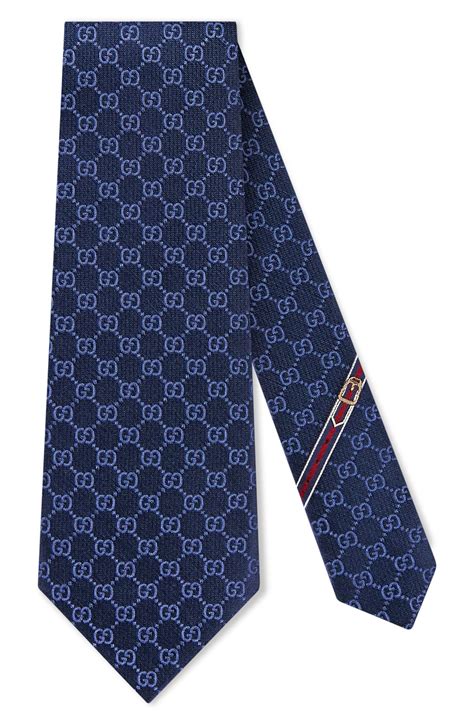 mens gucci crest &|Silk jacquard tie with Gucci crest.